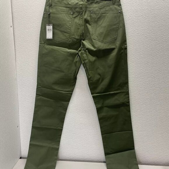 NEW JOHN VARATOS Mens J701 Coated Regular Jeans Size 30 x 32.5 Army Green - Picture 6 of 10